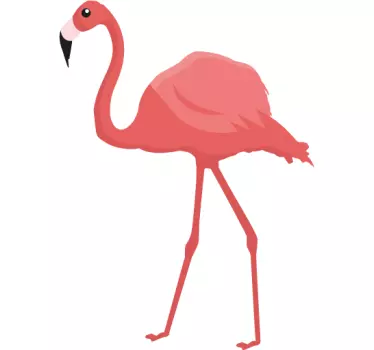 Vaaleanpunainen flamingo seinätarra - Tenstickers