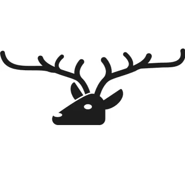 Vaatteiden teline peuran pääseinä tarra makuuhuoneeseen - Tenstickers