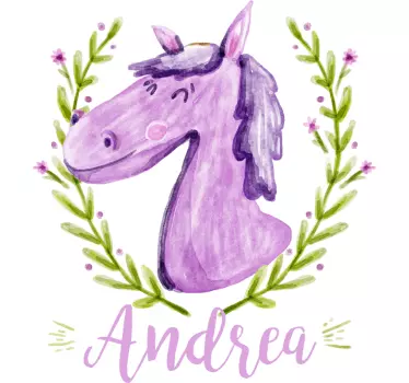 Violetti poni henkilökohtainen seinä tarra - Tenstickers