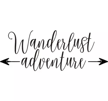 "wanderlust seikkailu" seinätarra - Tenstickers