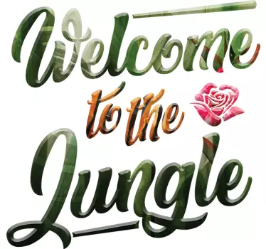 Welcome to the Jungle musiikki tarra - Tenstickers