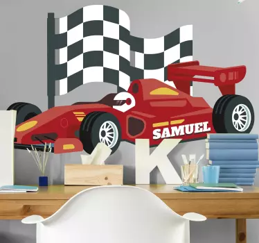 Formula ja maalilippu nimellä autotarra - Tenstickers