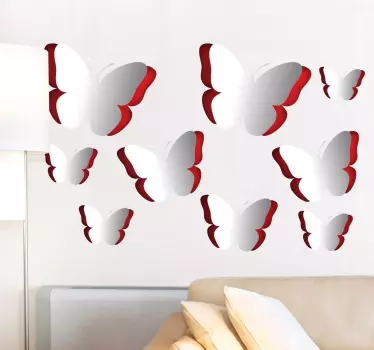 3d-perhosia tarra - Tenstickers