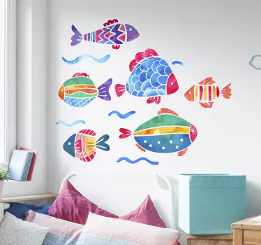 Kalojen lasten kylpytarroja - Tenstickers