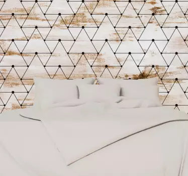 Geometriset kolmiot päätyseinän seinätarra - Tenstickers