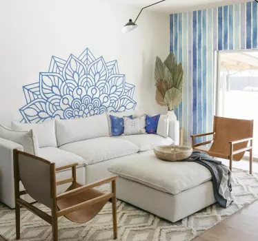 Mandala jooga sängynpääty seinätarra - Tenstickers