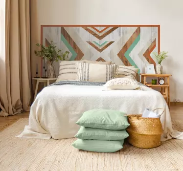 Geometrinen kuviollinen muotoilu sängynpääty tarra - Tenstickers