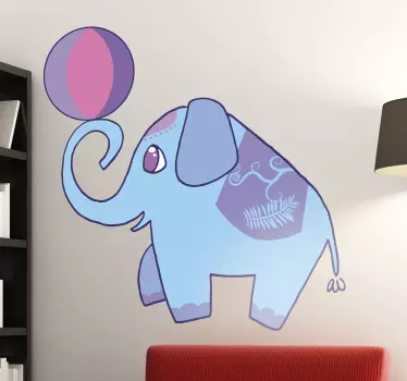 Lasten sirkus-norsu seinä tarra - Tenstickers