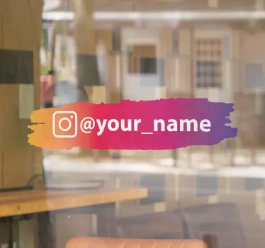 Henkilökohtainen maali-aivohalvaus instagram Kyltti tarrat - Tenstickers