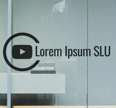 Youtube -tarra muokattavissa Ikkunatarra - Tenstickers