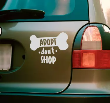 Adoptoi älä shoppaile lemmikki tarra - Tenstickers