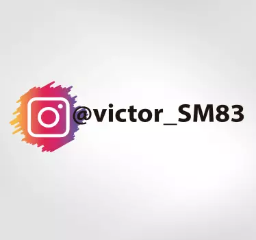 Henkilökohtainen Instagram-logo näyteikkunatarra - Tenstickers