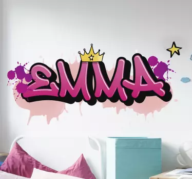 Graffitit tytöille lastenhuoneen seinätarra - Tenstickers