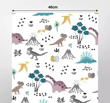 Lapsellinen dinosauruskuvioinen huonekalutarra - Tenstickers