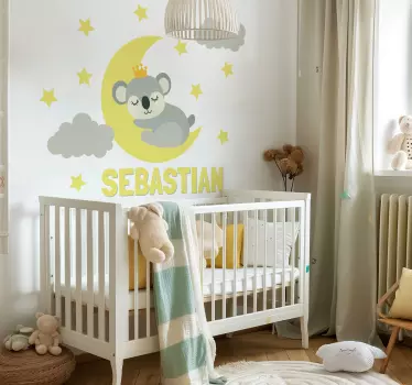 Nukkuva kuningas koala lastenhuone seinätarra - Tenstickers