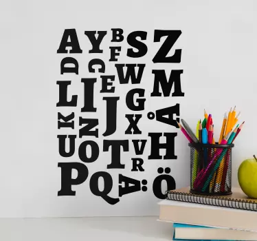 Aakkoset tarra-arkki - Tenstickers
