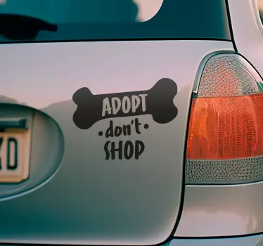 Adoptoi älä shoppaile lemmikki tarra - Tenstickers