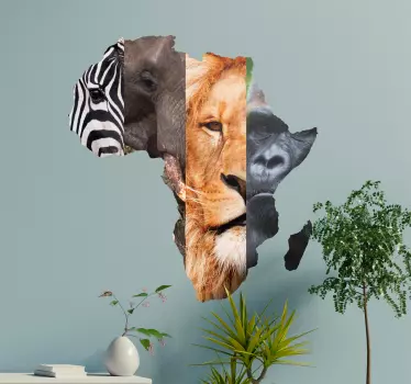 Afrikkalaiset eläimet eläintarra tarra - Tenstickers