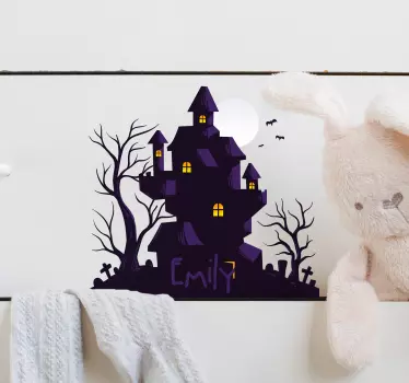Ahdisti talo halloween-seinä tarra - Tenstickers