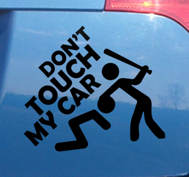 Älä koske tikku-ukko autotarra - Tenstickers