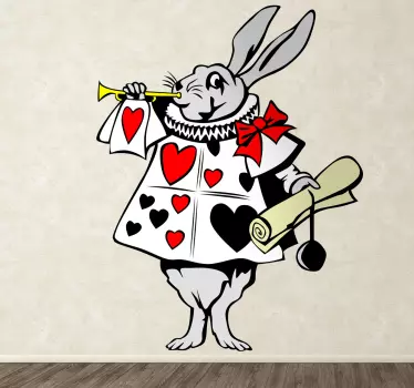 Alice ihmemaassa kanin lapset -tarra - Tenstickers
