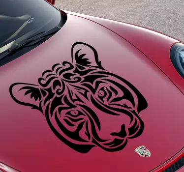 Autotarra tiikerin pää - Tenstickers