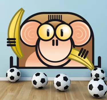 Banaani-apinan seinälle tarra - Tenstickers
