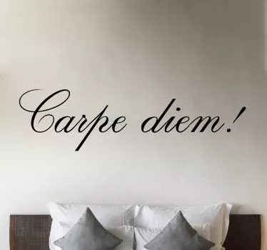 Carpe diem herkkä ohut kirjain motivaatiotarra - Tenstickers