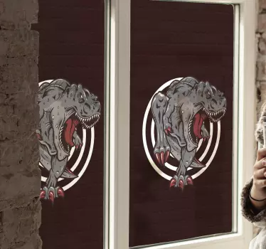 Dinosauruksen karjunta tarra - Tenstickers