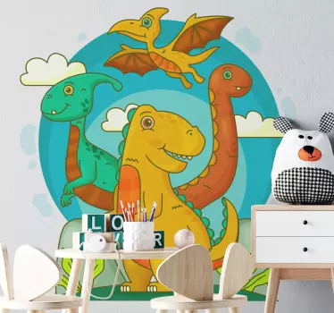 Dinosaurukset viidakossa Eläintarrat - Tenstickers
