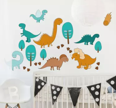 Dinosauruksia Sisustustarra - Tenstickers