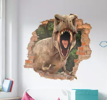 Dinosaurus illuusio sisustustarra - Tenstickers