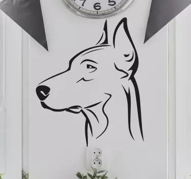 Dobermanni koira seinätarra - Tenstickers
