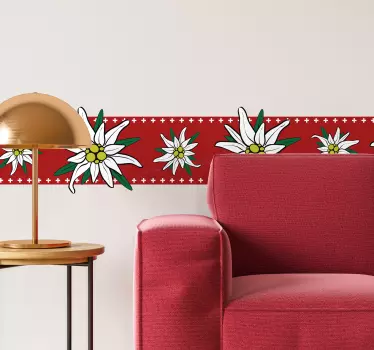 Edelweiss niittyrajan tarra - Tenstickers