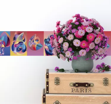 Eläin alebrijes koristereunus seinätarra - Tenstickers