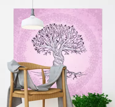 Elämän puu mandala tyyliin Puutarrat - Tenstickers