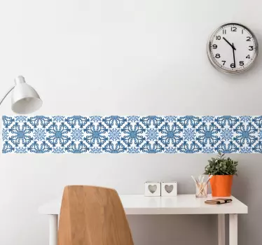 Elegantti kukkakonsepti koristereunus tarra - Tenstickers