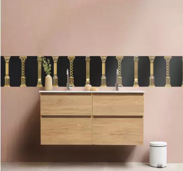 Elegantti pylväsaihe koristereunus tarra - Tenstickers