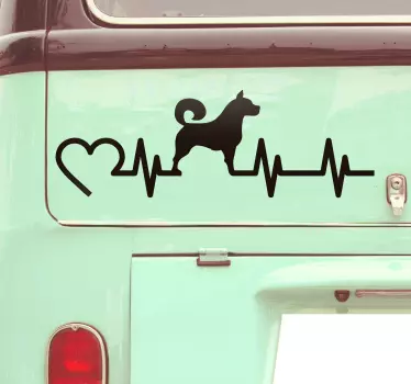 Elektrogrammi koira autotarra - Tenstickers