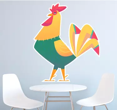 Eloisa kukkoveistos maatilan eläintarra - Tenstickers