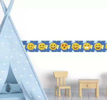 Emojitunnelmatkoristereunustarra - Tenstickers