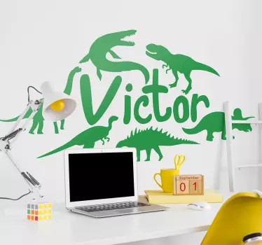 Erilaisia henkilökohtaisia dinosauruksia Dinosaurustarra - Tenstickers