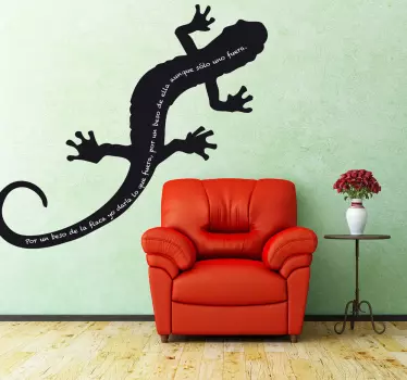 Gecko seinätaulun tarra - Tenstickers