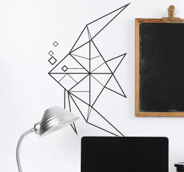 Geometrinen kalan seinä tarra - Tenstickers