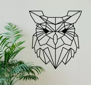 Geometrinen pöllö sisustustarra - Tenstickers