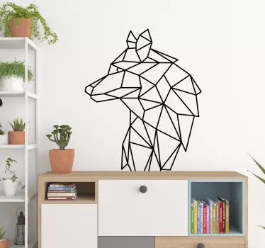 Geometrinen susi olohuone seinä sisustus - Tenstickers