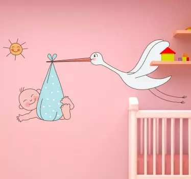 Haikaraa kuljettavat vauvalapsi -tarra - Tenstickers