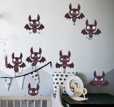 Halloween lepakot halloween seinä tarra - Tenstickers