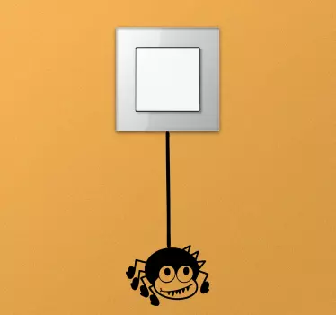 Hämähäkki valokytkin tarra - Tenstickers