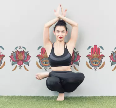Hamsa mano-joogaraja tarra - Tenstickers
